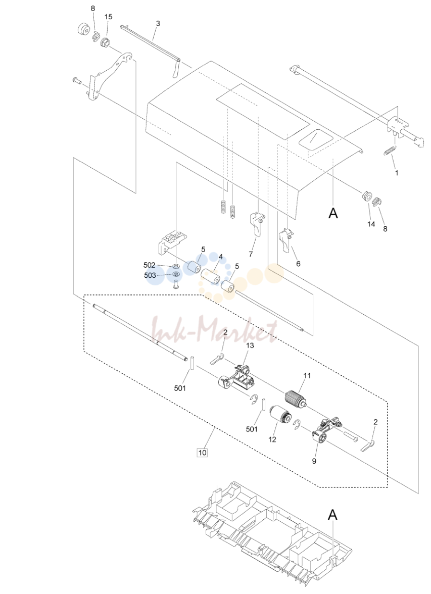 25. Figure B12A OPEN/CLOSE COVER ASSEMBLY (ADF model)
