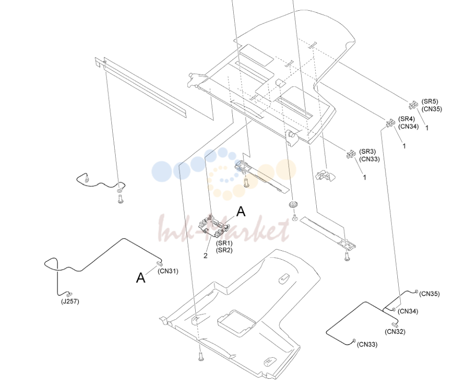 26. Figure B13 DOCUMENT TRAY ASSEMBLY (ADF model)