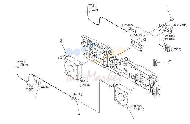 18. NPN RF CARTRIDGE LEFT RAIL ASSEMBLY iR2545/2535 Series