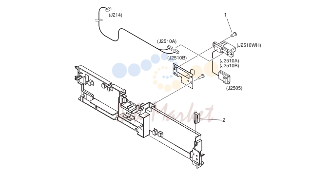 19. NPN RF CARTRIDGE RIGHT RAIL ASSEMBLY iR2545/2535 Series