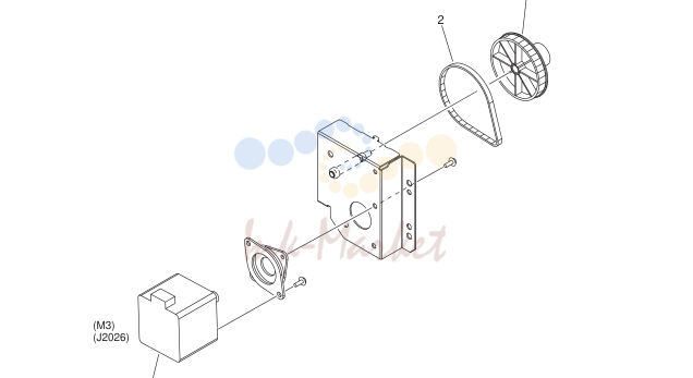 22. FM3-9283-000 1 PAPER PICK-UP MOTOR ASSEMBLY