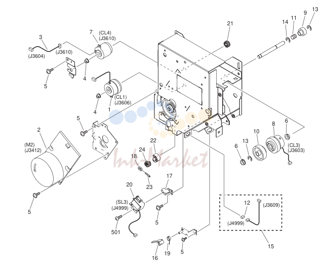 16. FM3-6153-000 1 MAIN DRIVE ASSEMBLY iR3225 Series