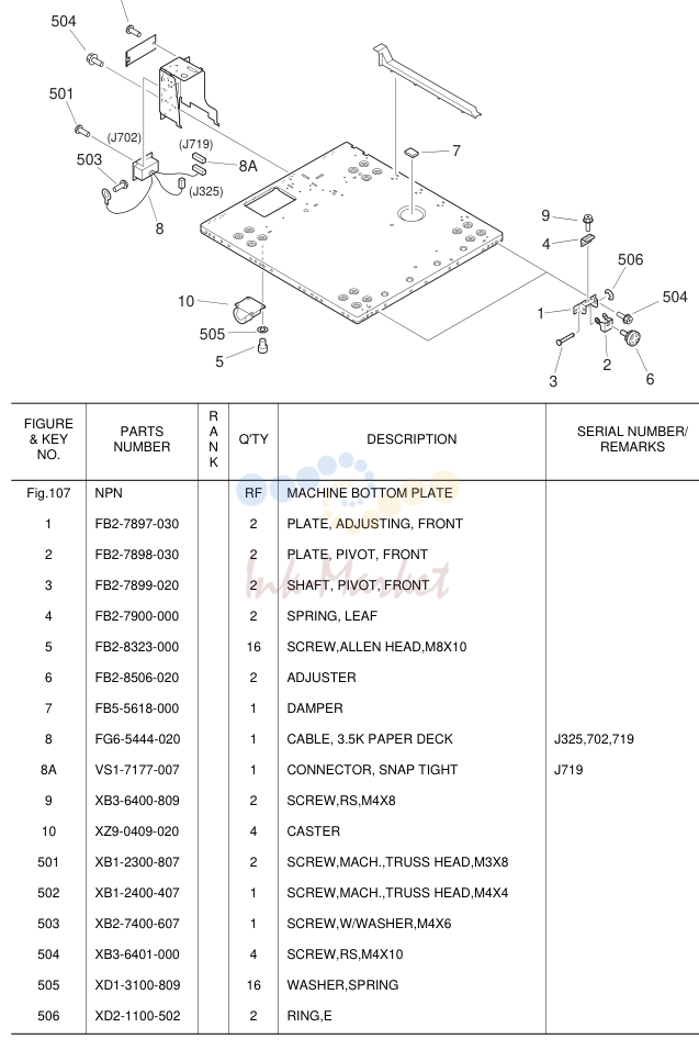 10. NPN RF MACHINE BOTTOM PLATE