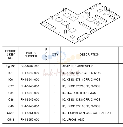 13. FG3-0904-000 1 AP-IP PCB ASSEMBLY