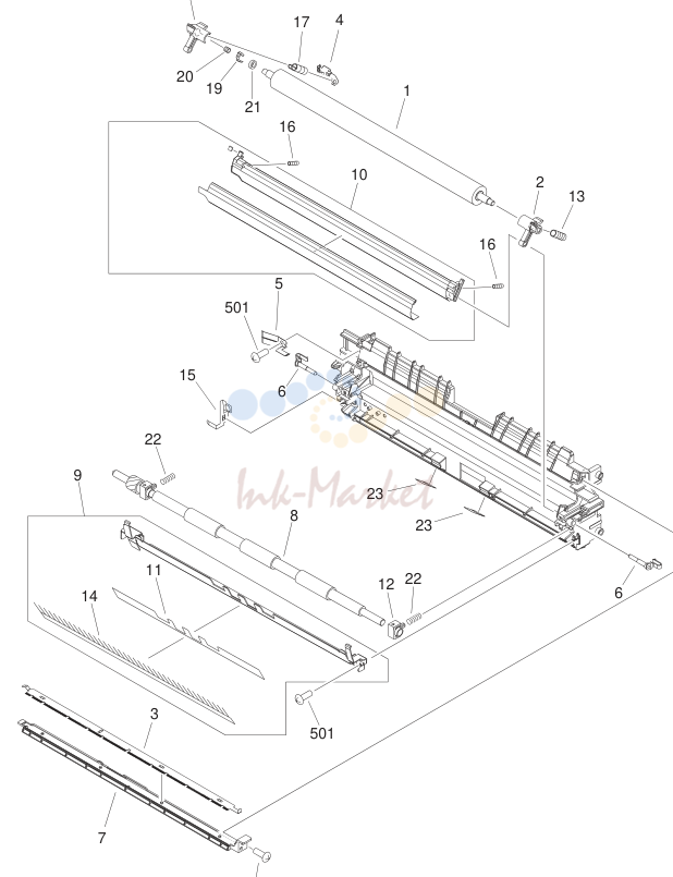 14. FM2-0154-000 1 PAPER FEEDER FRAME ASSEMBLY SEE NOTE
