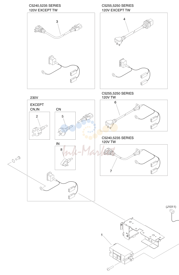 15. FM4-9334-000 1 POWER CORD TERMINAL ASS'Y