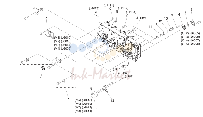 16. FM4-9326-000 1 DRUM DEVELOPING DRIVE ASSEMBLY