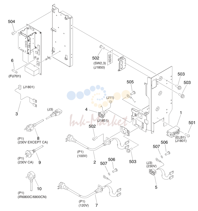 14. FM2-0523-000 1 POWER CORD TERMINAL ASSEMBLY