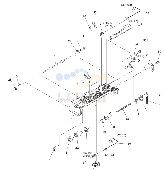 15. NPN RF CASSETTE CENTER FRAME ASS'Y LBP5200 100V