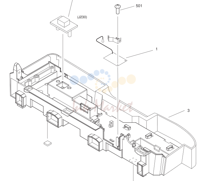16. RG5-7829-000 1 RIGHT COVER ASS'Y LBP5200 100V