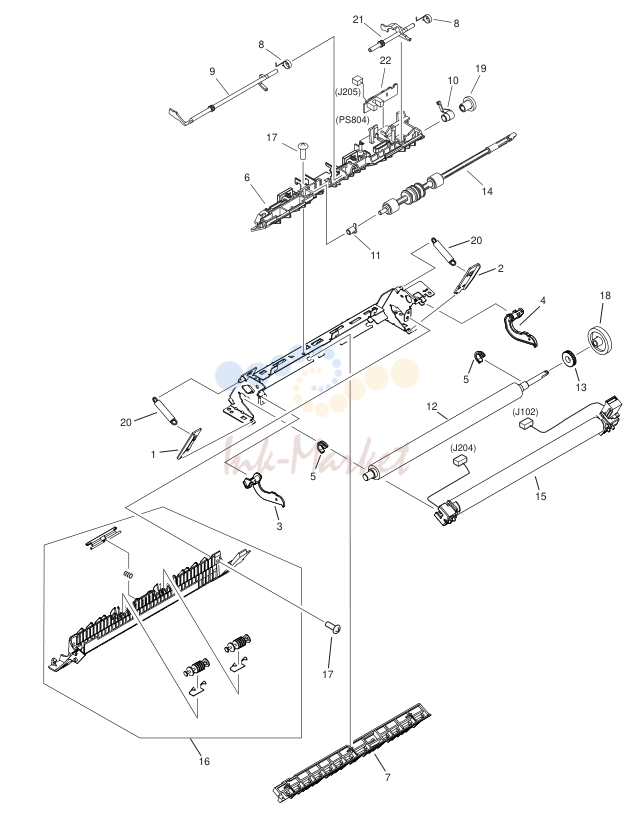 9. RM1-0661-000 1 FIXING ASS'Y A,KMYA,KMKA,LMMA,LM