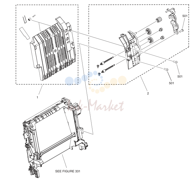 13. RM1-2752-060 1 ELECT.TRANS.BELT ASS'Y, DUPLEX SEE NOTE
