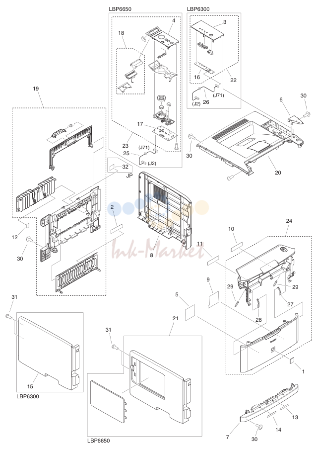3. NPN RF EXTERNAL COVERS, PANELS, ETC. EXCEPT LBP6310dn