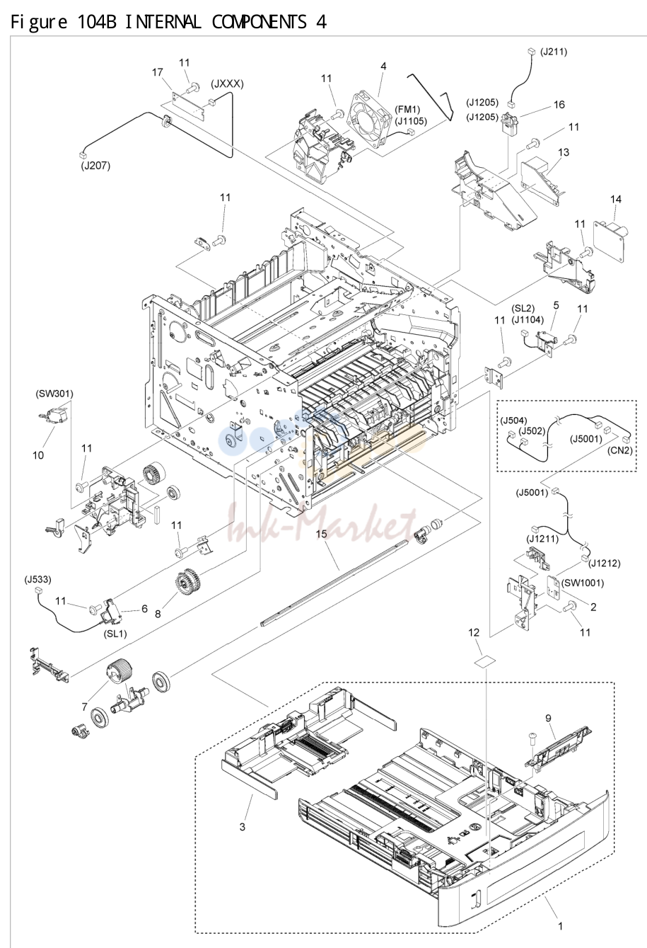 8. Figure 104B INTERNAL COMPONENTS 4