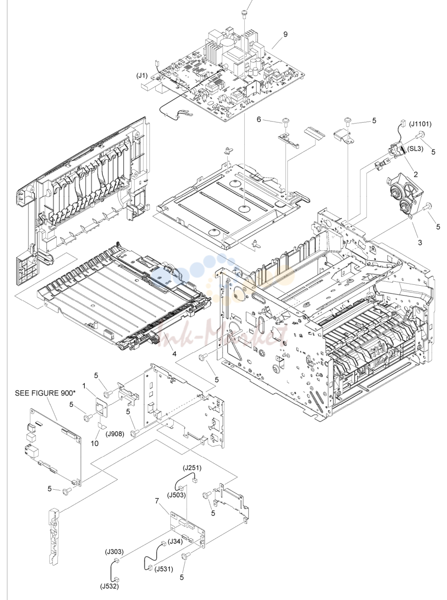 10. Figure 105F INTERNAL COMPONENTS 5 (LBP252,LBP251 SERIES)