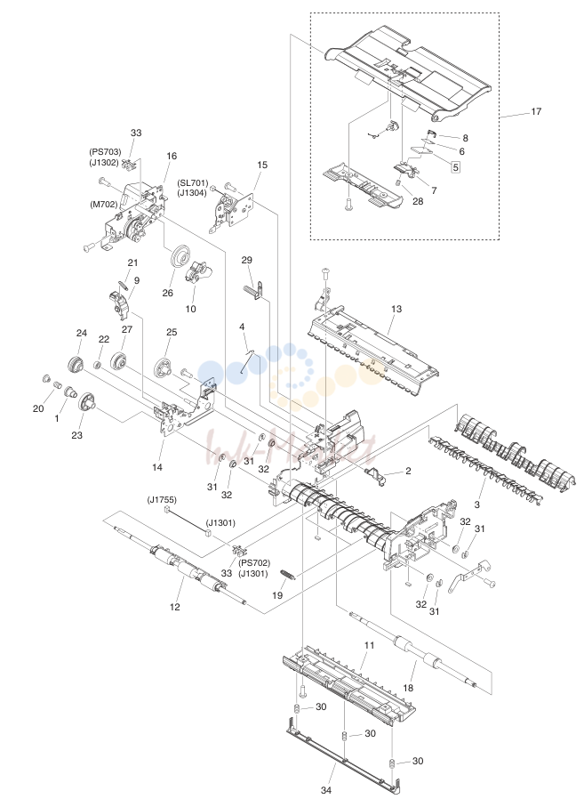 14. NPN RF PAPER FEEDER ASSEMBLY