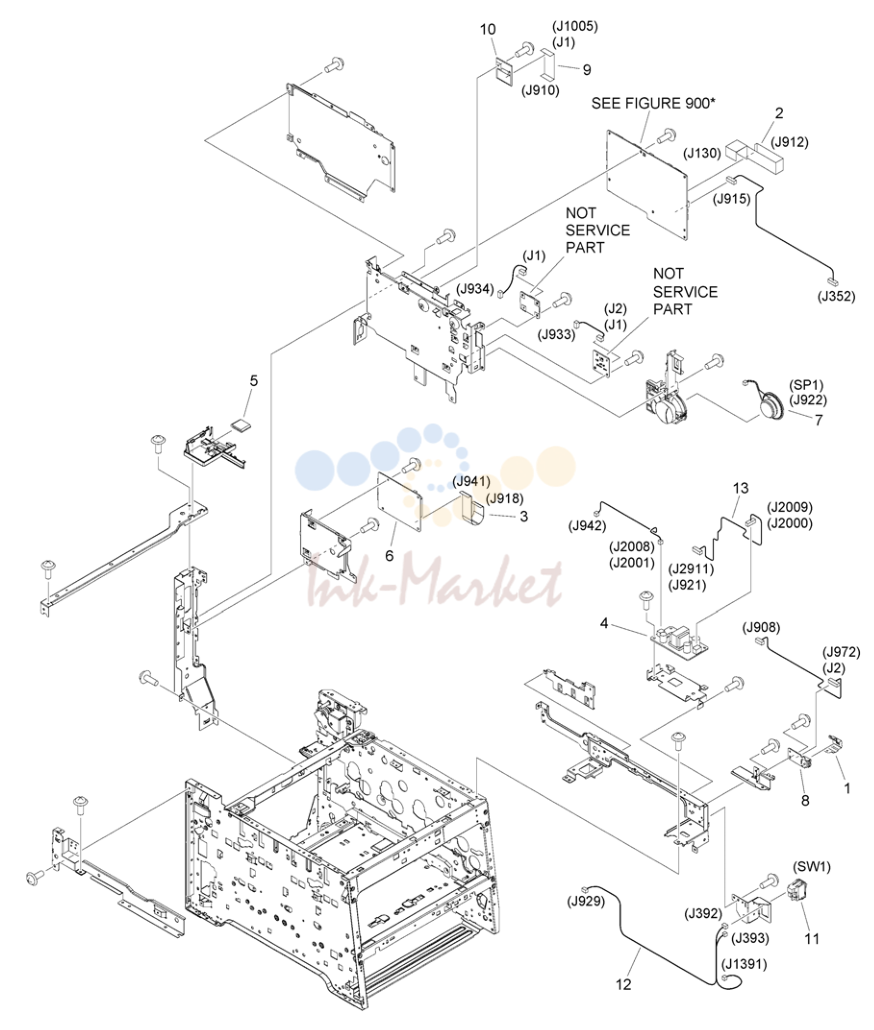 14. Figure 107G INTERNAL COMPONENTS 7(FAX model MF729Cx)