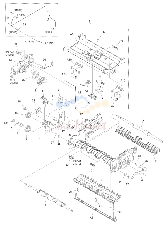 10. FM4-1879-000 1 PAPER FEEDER ASSEMBLY