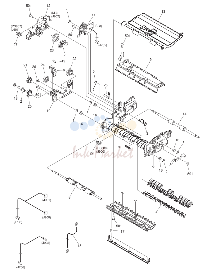 13. FM3-8680-000 1 PAPER FEEDER ASSEMBLY