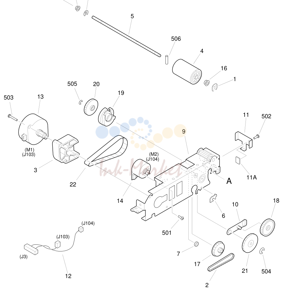 7. FIGURE 290 ADF DRIVE ASSEMBLY (NP6012F/6212)