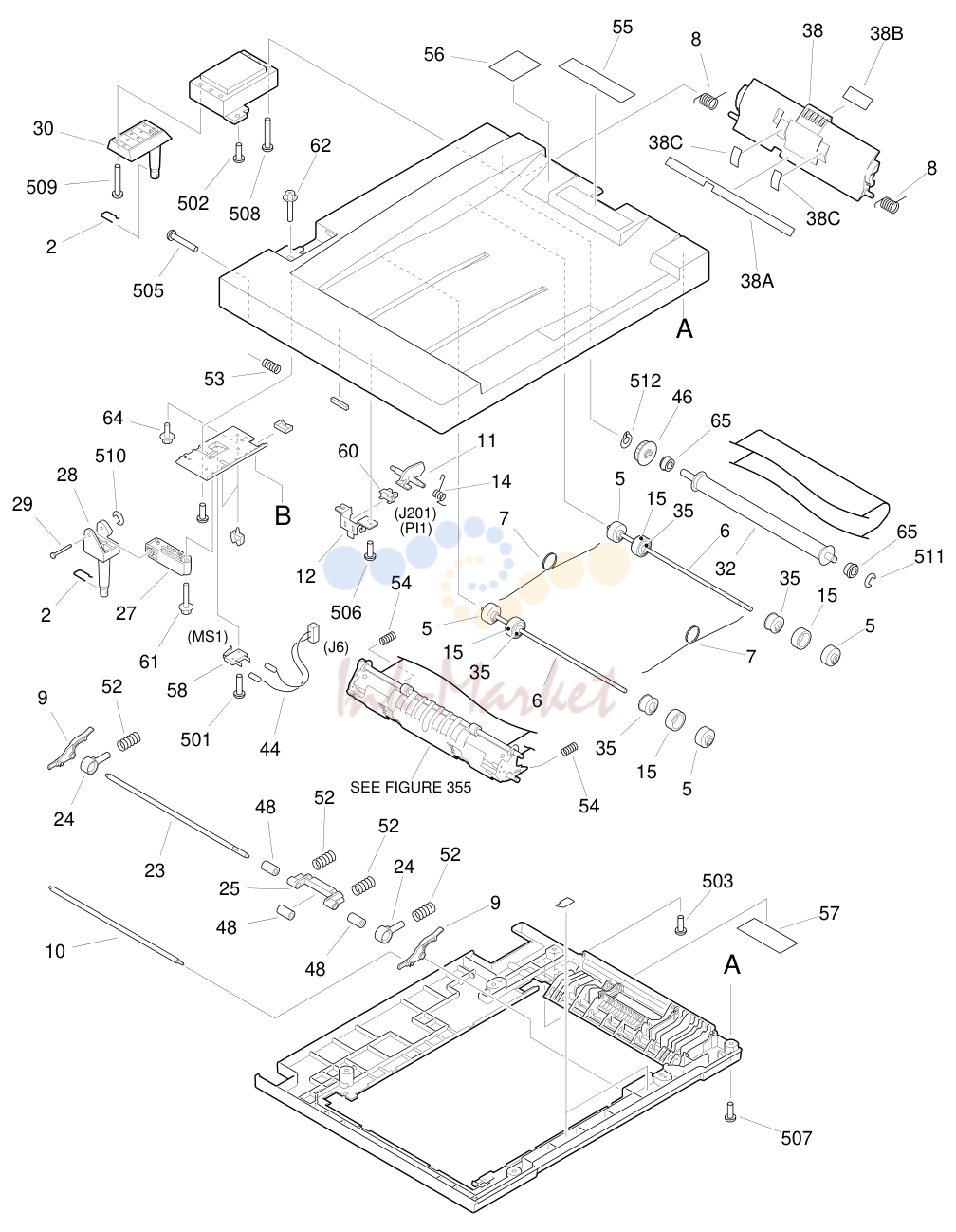 4. FIGURE 161 ADF ASSEMBLY (NP6312)(1/2)