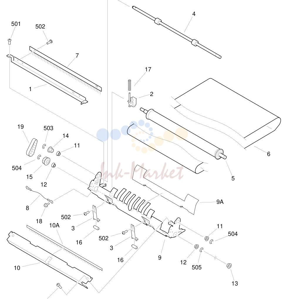 9. FIGURE 355 ADF DELIVERY ASSEMBLY (NP6012F/6212)