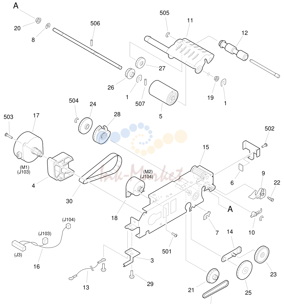 7. FIGURE 290 ADF DRIVE ASSEMBLY (NP6412F)