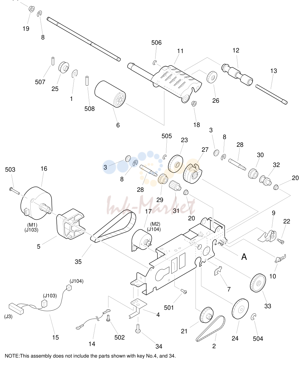 8. FIGURE 290 ADF DRIVE ASSEMBLY (ADF TYPE)