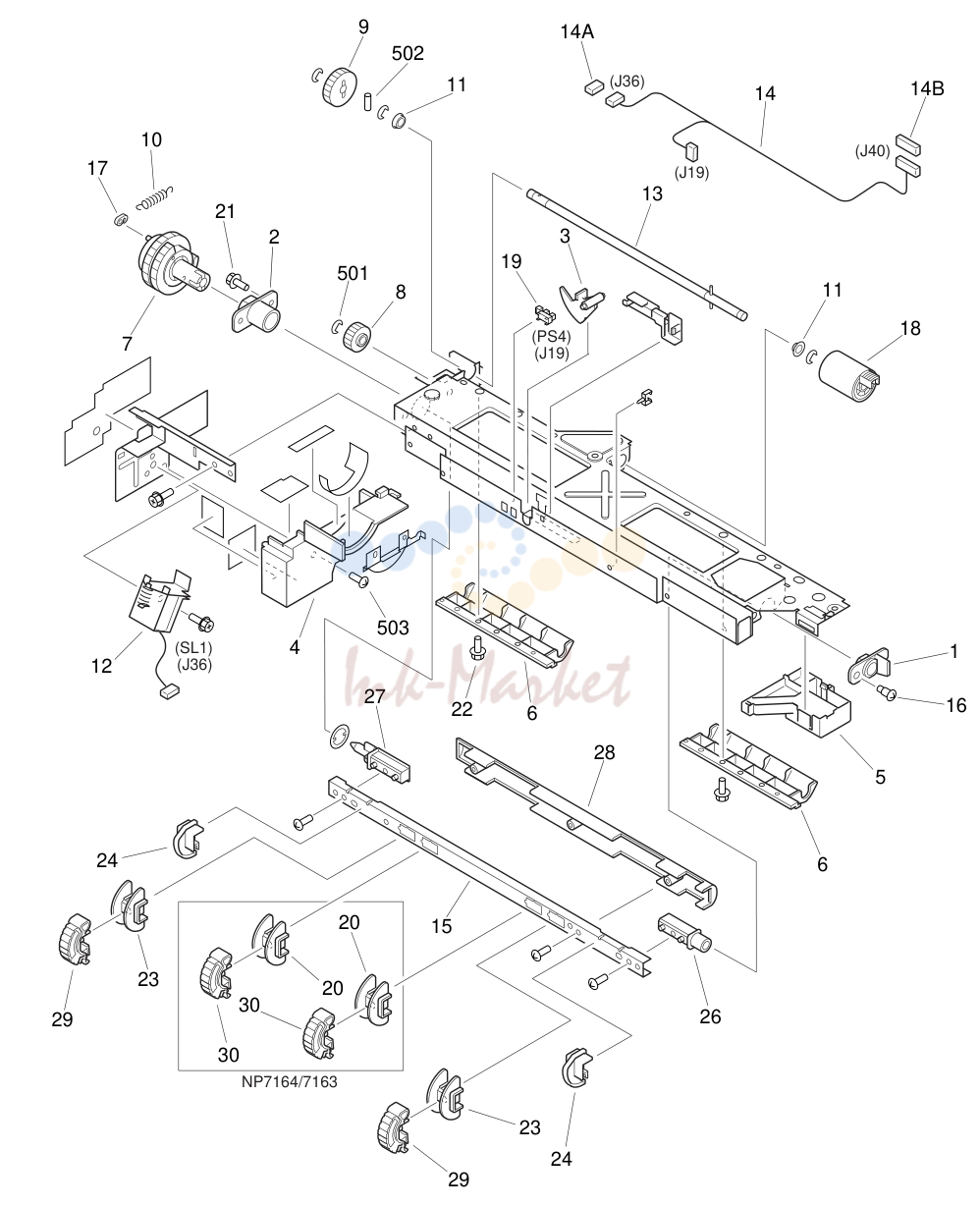 11. PAPER PICK-UP ASSEMBLY