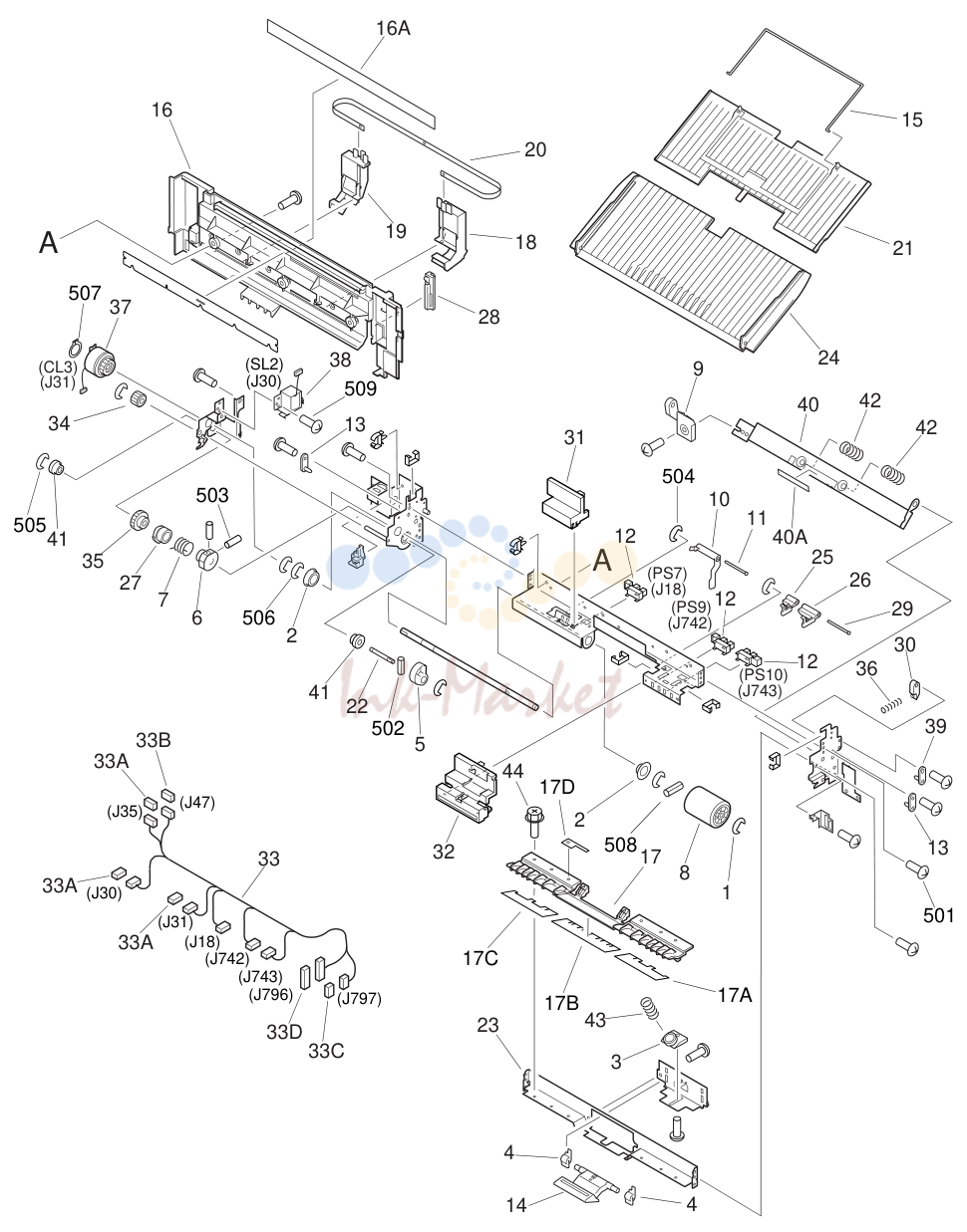 13. MULTI FEEDER TRAY ASSEMBLY