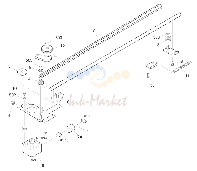 10. FG6-7933-020 1 READER DRIVE ASSEMBLY
