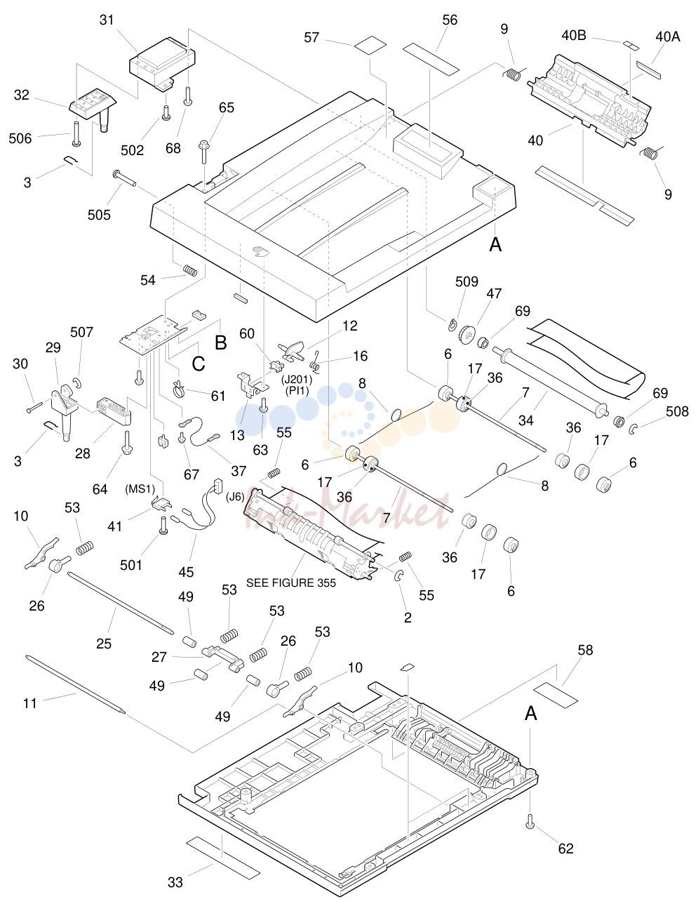 4. FIGURE 161 ADF ASSEMBLY (ADF TYPE)(1/2)