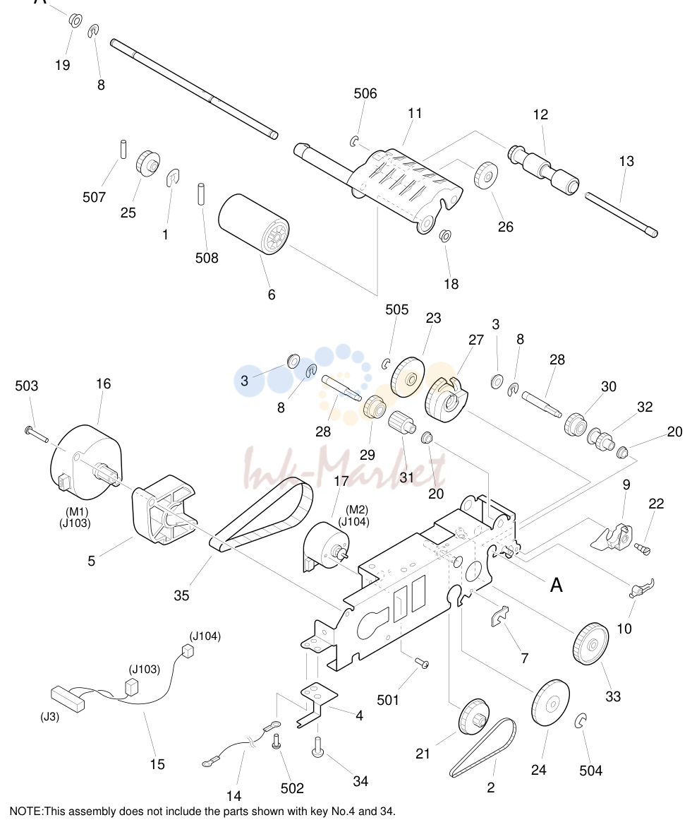 7. FIGURE 290 ADF DRIVE ASSEMBLY (ADF TYPE)