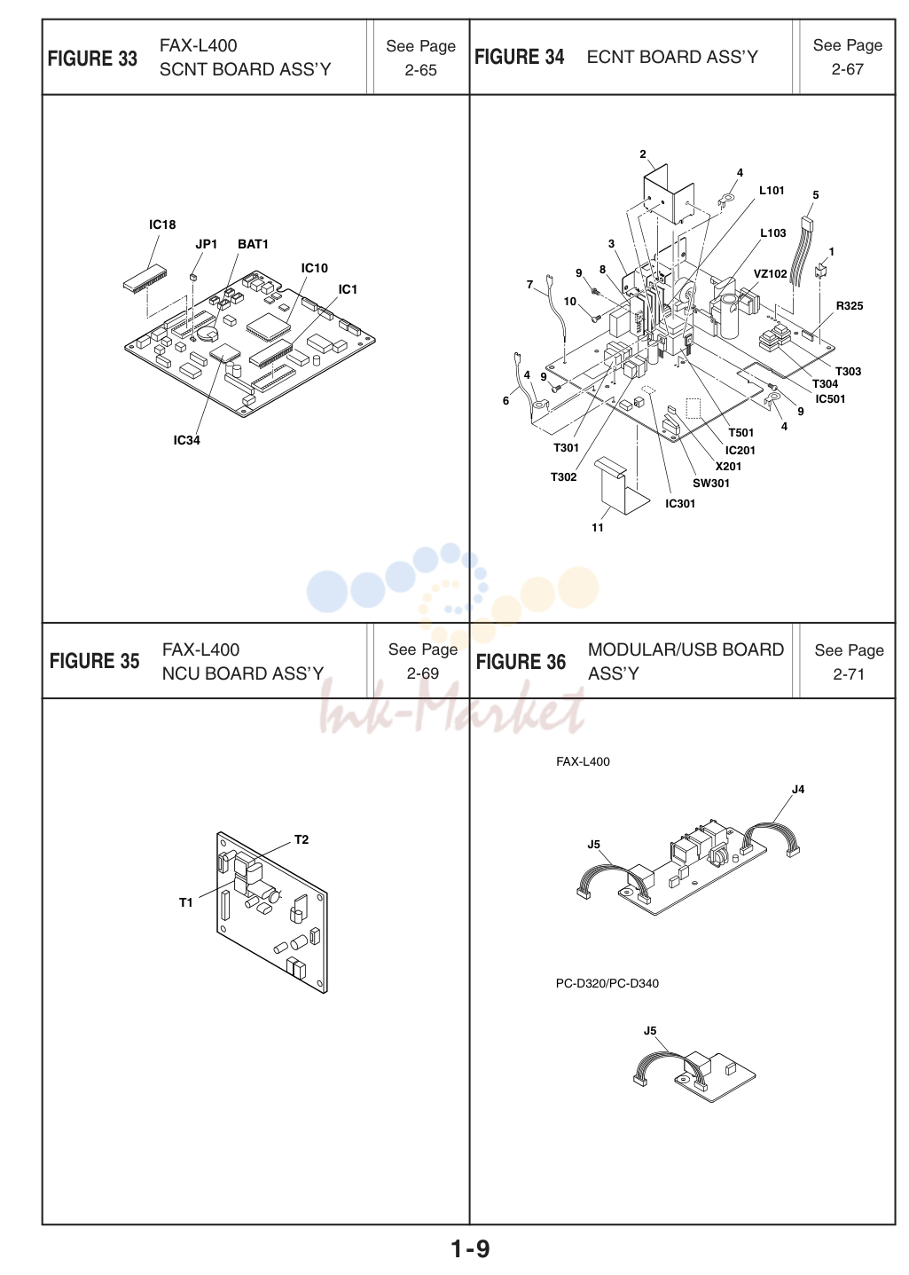3. PC-D320/PC-D340/FAX-L400 1.ILLUSTRATION INDEX