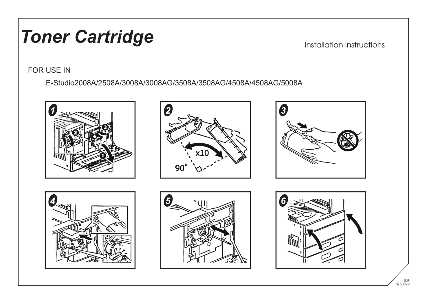 Установка картриджа в Toshiba e-Studio 2008A-5008A