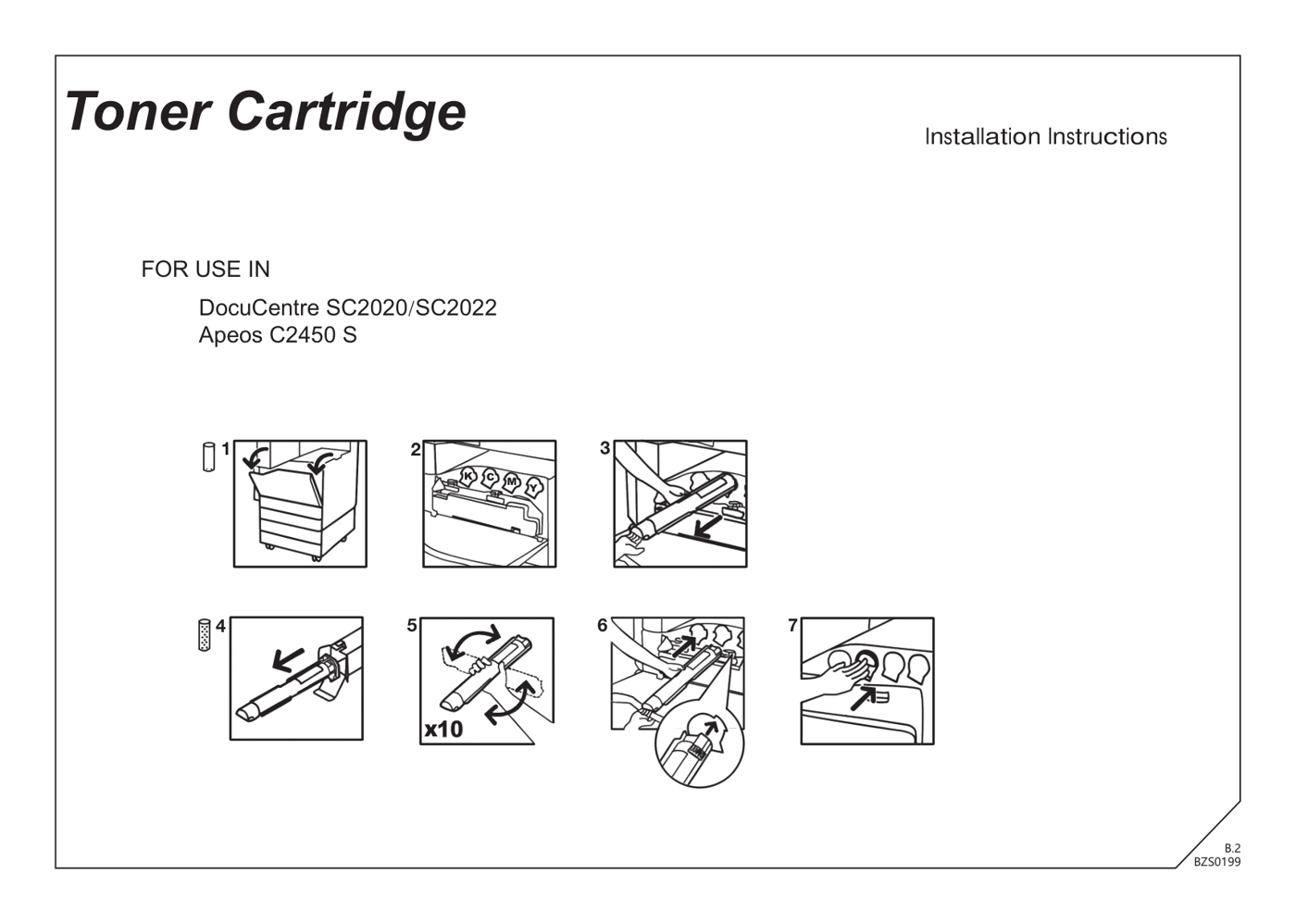 Установка картриджа в Xerox DocuCentre SC2020
