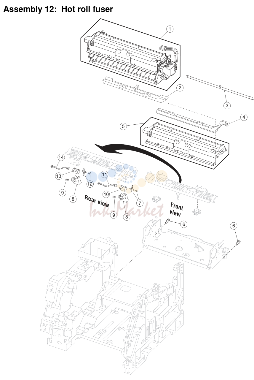 12. Assembly 12: Hot roll fuser