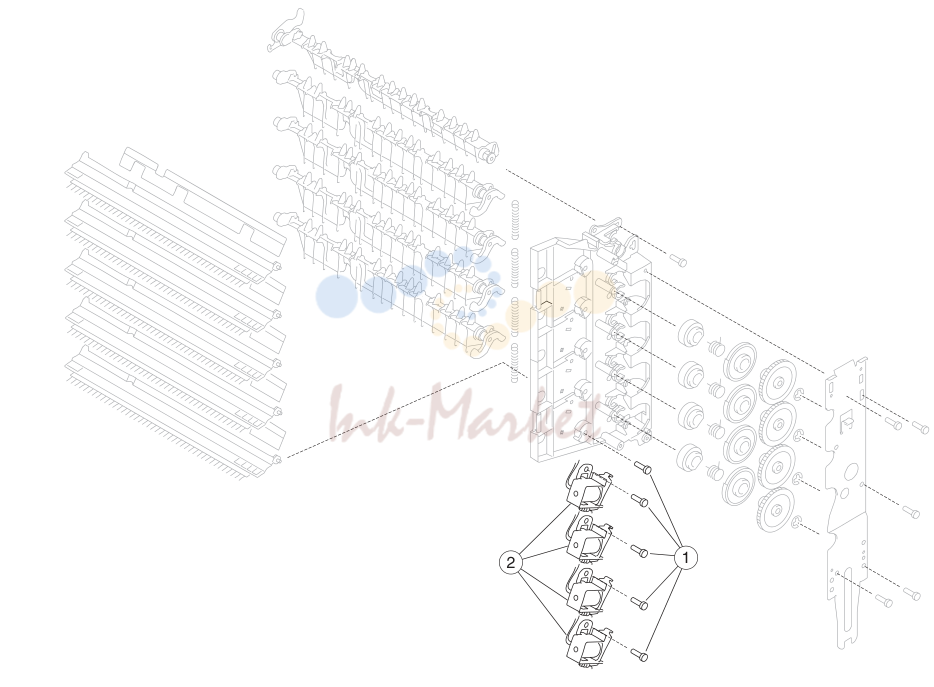 21. Assembly 34: 5-bin mailbox 2