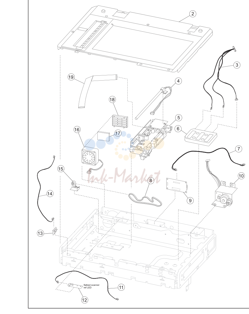 10. Assembly 10: Flatbed scanner