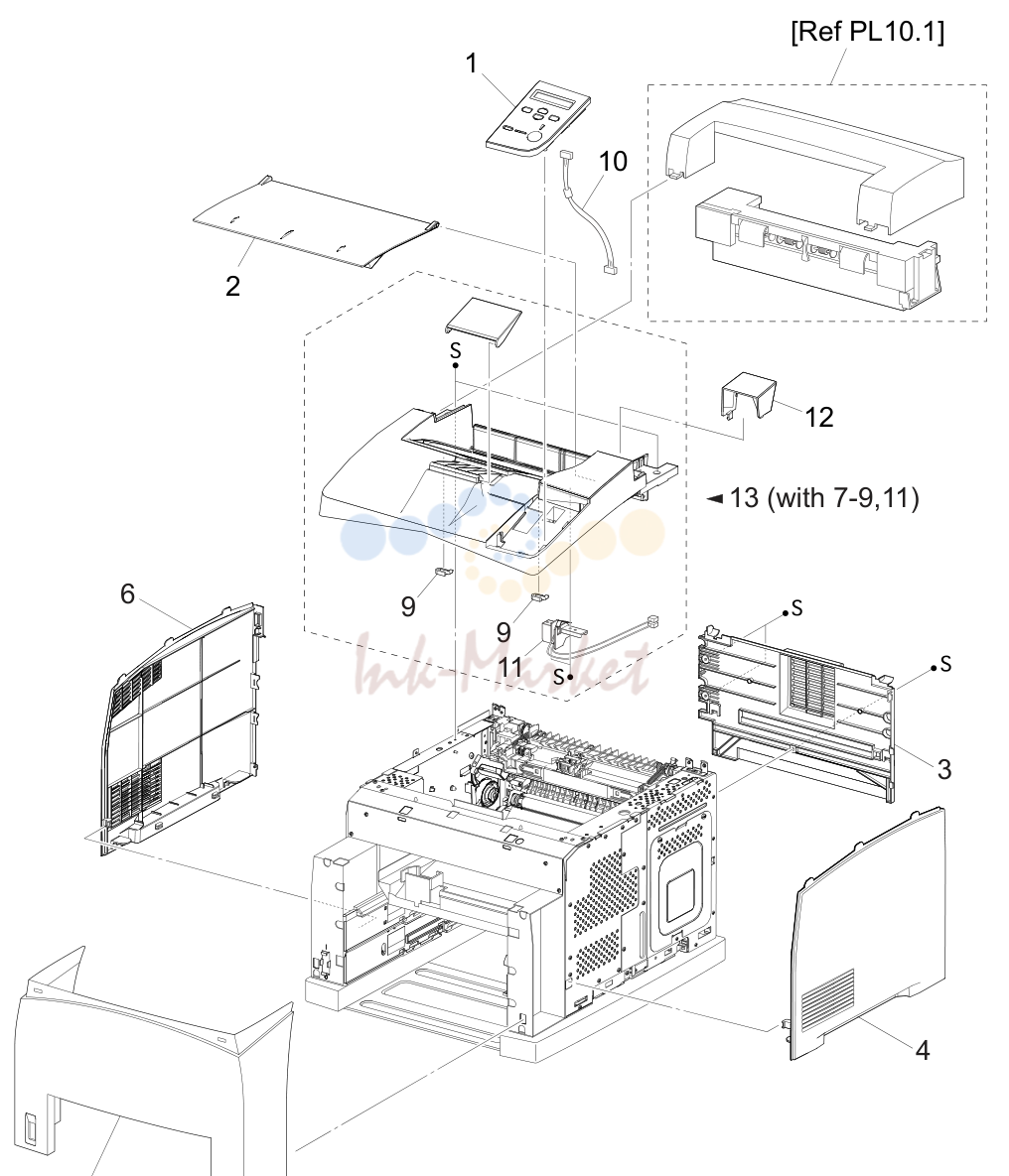1. C554-CASE-001 The parts to which no reference number