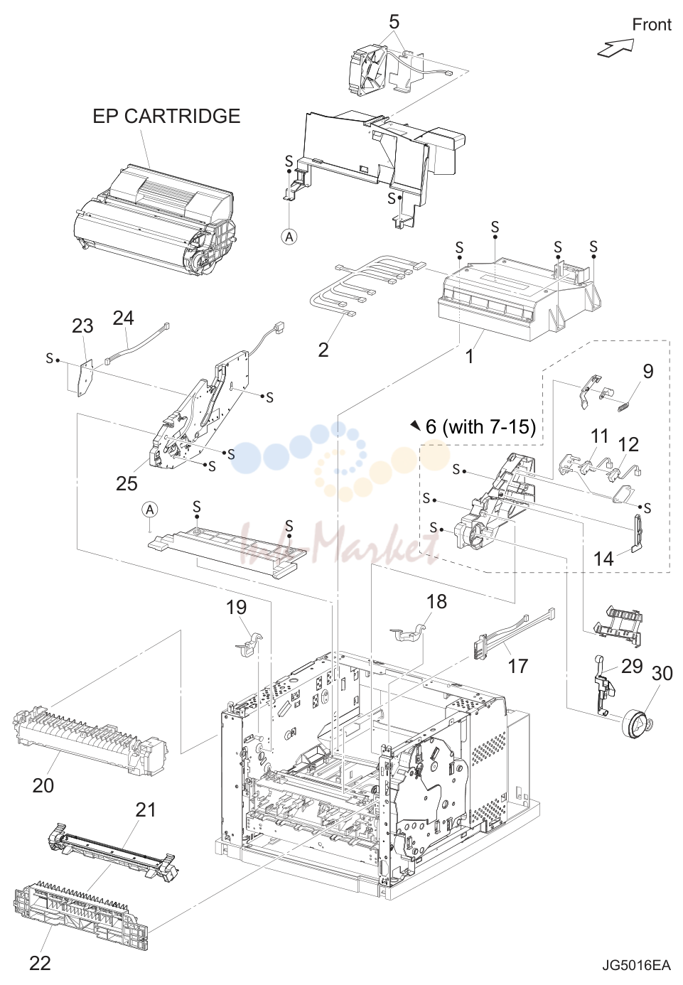 2. The parts to which no reference number