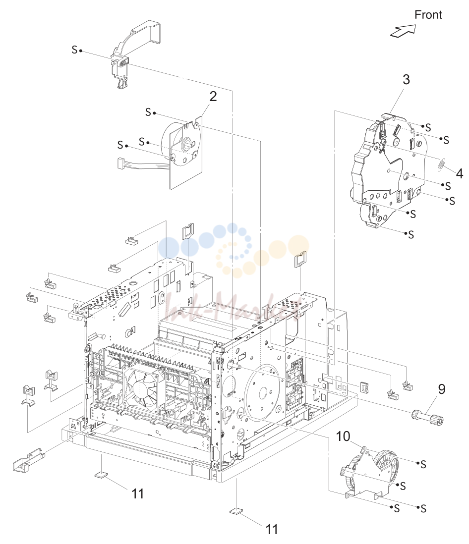 3. C554-MECH-008 The parts to which no reference number