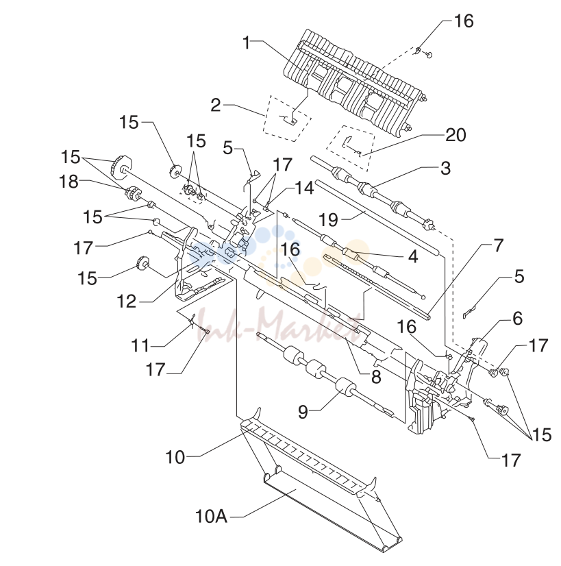 7. Assembly 4: Paper Guide / Platen / Feed Roller