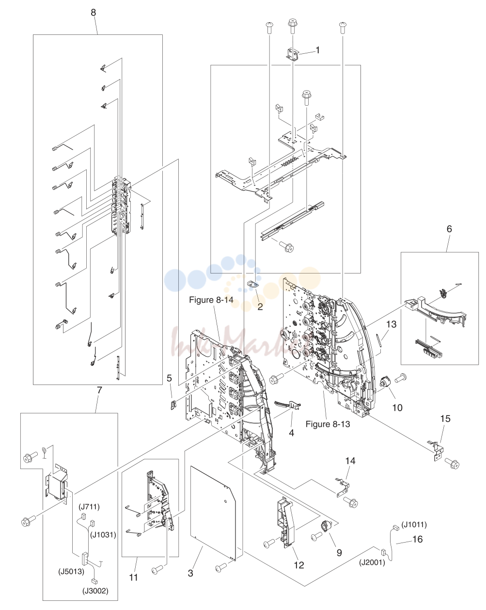 5. Figure 8-8 Internal components (1 of 4)