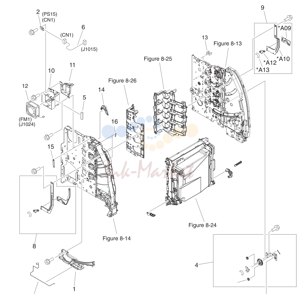7. Figure 8-10 Internal components (3 of 4)
