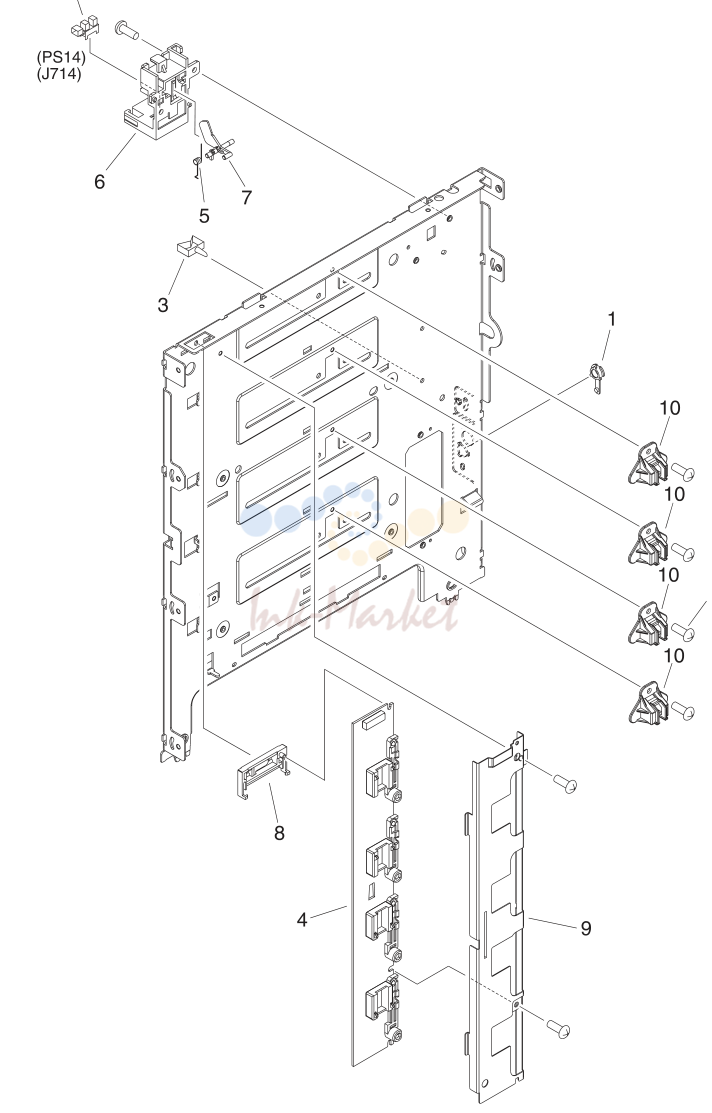 9. Figure 8-12 Center Frame Assembly