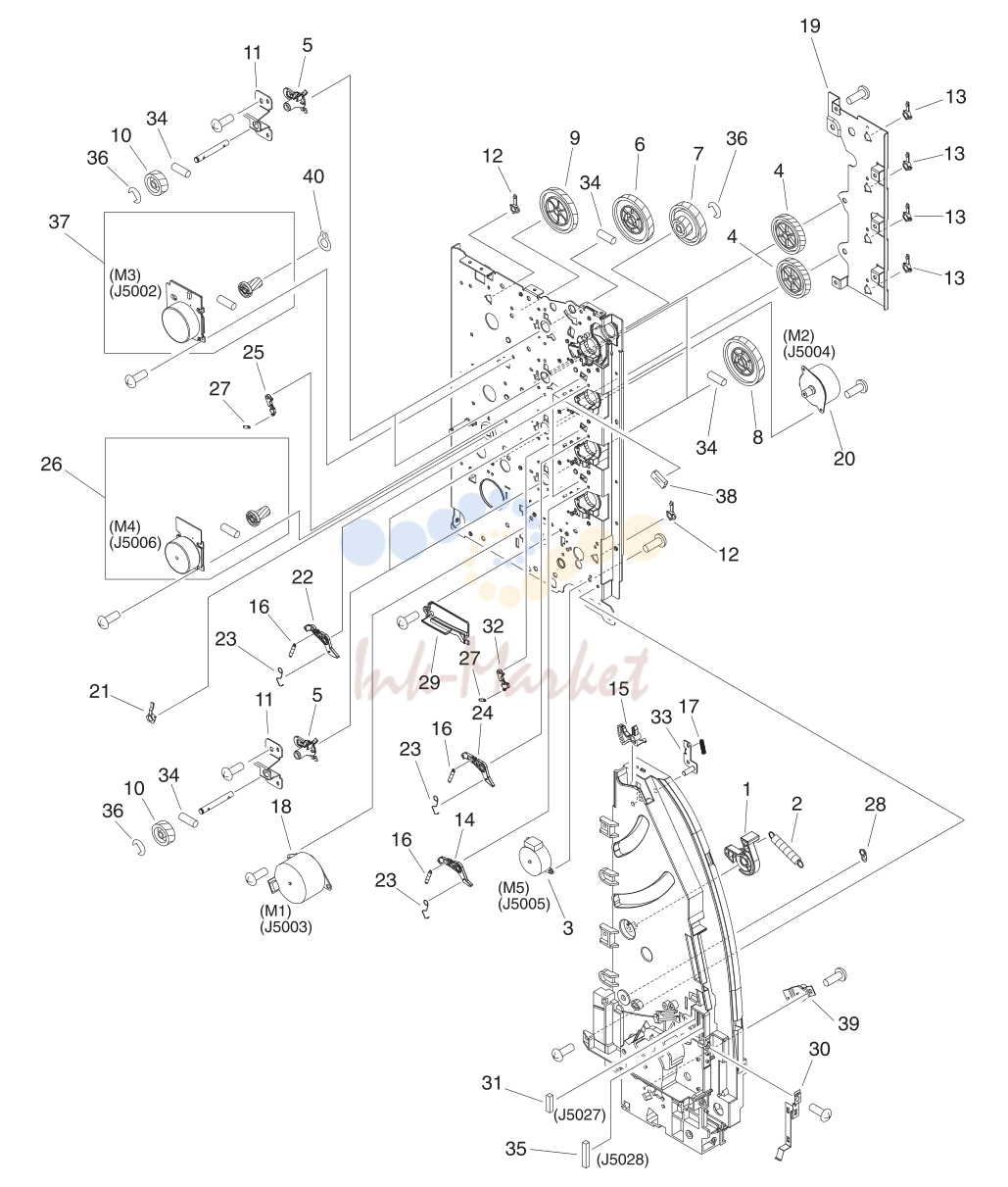 10. Figure 8-13 Main Right Side Plate Assembly / Motors