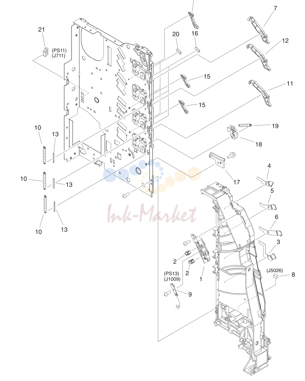 11. Figure 8-14 Main Left Side Plate Assembly