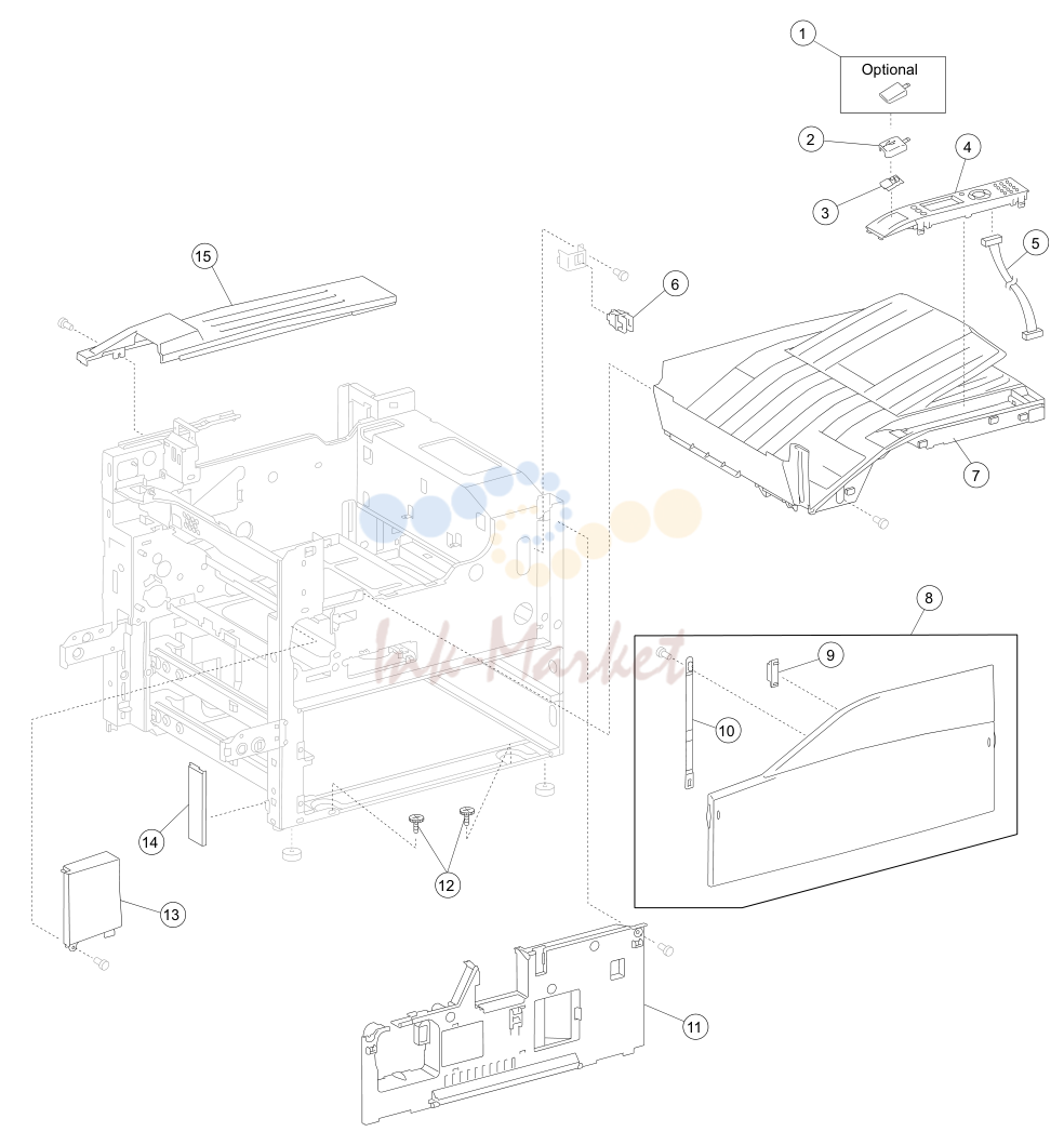 1. Assembly 1: Covers and operator panel (1 of 2)