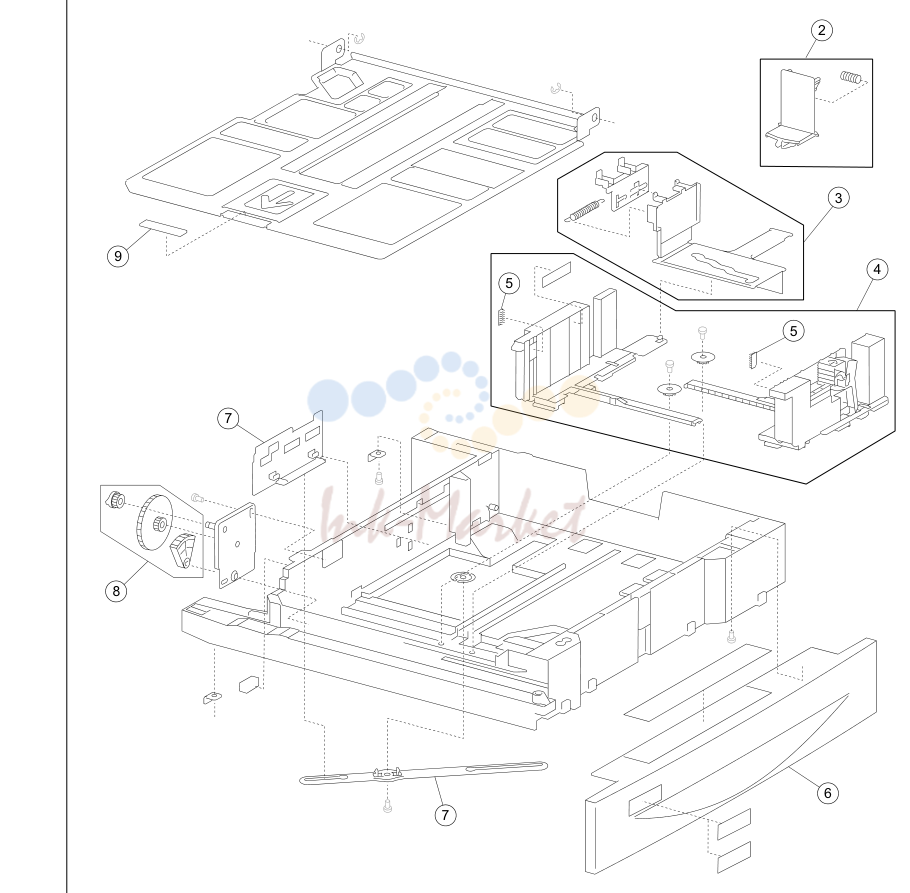 3. Assembly 5: Media tray
